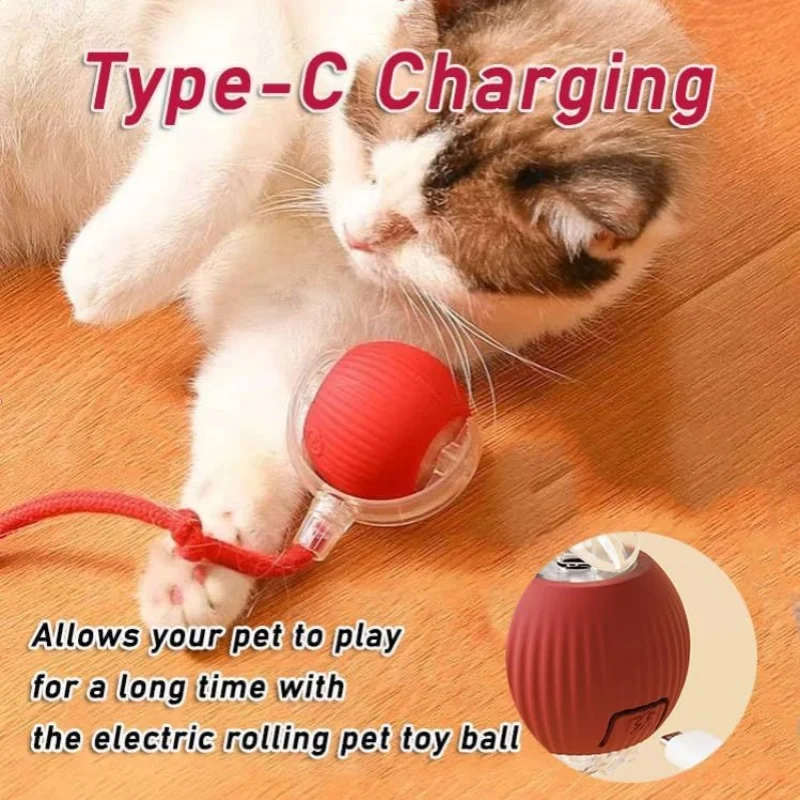Balle électrique pour chien, jouet roulant automatique, Rechargeable, intelligent, interactif, en peluche, entraînement pour chien et chat, imiter la souris – Image 2
