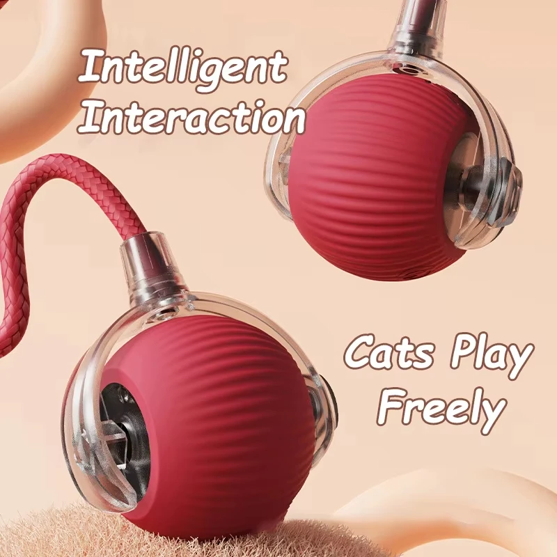 Balle électrique pour chien, jouet roulant automatique, Rechargeable, intelligent, interactif, en peluche, entraînement pour chien et chat, imiter la souris – Image 3