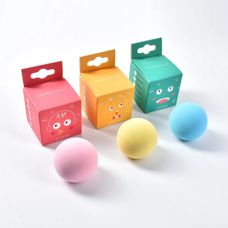 Jouets intelligents pour chat, balle interactive en peluche, avec herbe-aux-chats, chatons. – Image 3