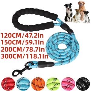 Laisses solides pour chiens, 120/150/200/300CM, poignée souple,