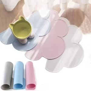 Pour chats chiens mangeoire pour chat bol pour chien accessoires pour animaux de compagnie tapis d'alimentation antidérapant tapis de nourriture pour animaux de compagnie coussin de bol coussin anti-fuite Silicone