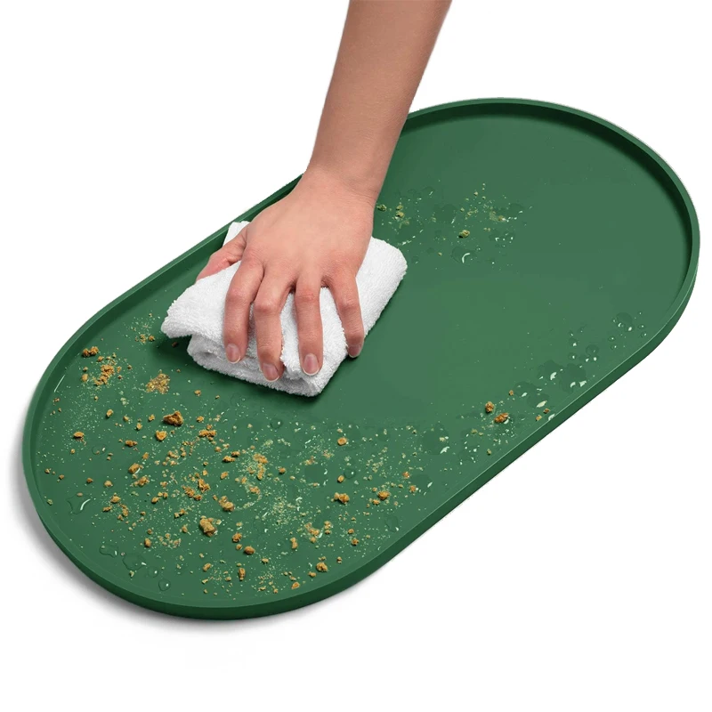 Tapis de bol en Silicone pour animaux de compagnie, napperon imperméable, prévention des déversements, nourriture pour chien et chat, tapis d'alimentation pour chaton, bol pour animaux de compagnie, plateau – Image 5