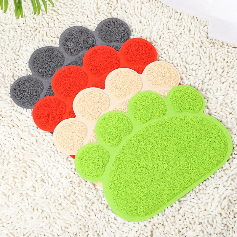 Tapis de litière pour chat, coussin de repas pour animaux de compagnie, Anti-saleté, empêche le coussin glissant, Anti-brouillage des pieds, tapis de sable, Cage pour chat, tapis pour chien – Image 6