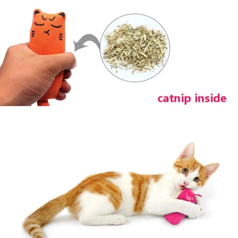 Jouet pour animaux de compagnie, son de bruissement, herbe-aux-chats, fournitures pour chats, jouets mignons pour chaton, meulage des dents, oreiller en peluche pour chat, produits pour animaux de compagnie – Image 2