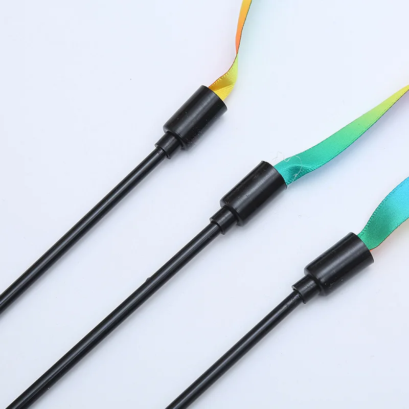 Simulation plume interactive chat jouet ruban de Satin cloche chat bâton jouets chaton jouant Teaser baguette jouet chat fournitures accessoires – Image 3