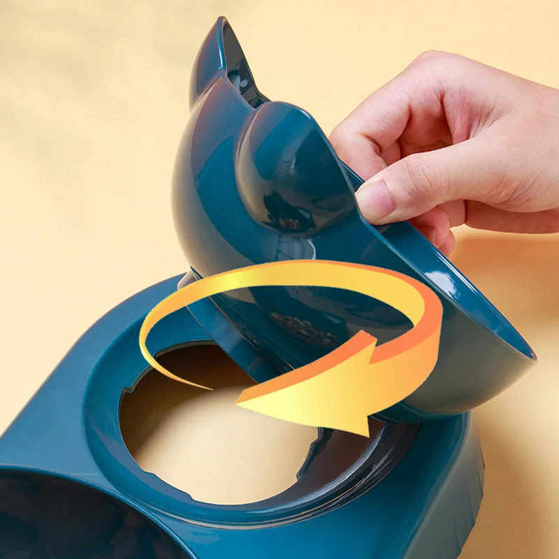 Mangeoire pour chat 3 en 1, distributeur d'eau automatique, Double bol pour animaux de compagnie, pour petits chiens et chats, récipient de nourriture pour animaux de compagnie, accessoires pour chats – Image 5