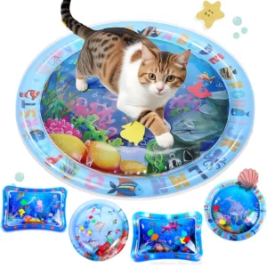 Tapis de jeu d'eau sensoriel pour chat, en Pvc, poisson d'océan, ramper, à Induction, jouet interactif pour chat