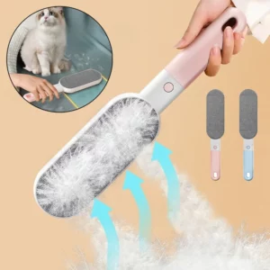 Brosse d'épilation Double face pour animaux de compagnie, rasée en douceur la laine et nettoie la fourrure pour chats et chiens, outil de nettoyage de meubles de canapé et de tapis