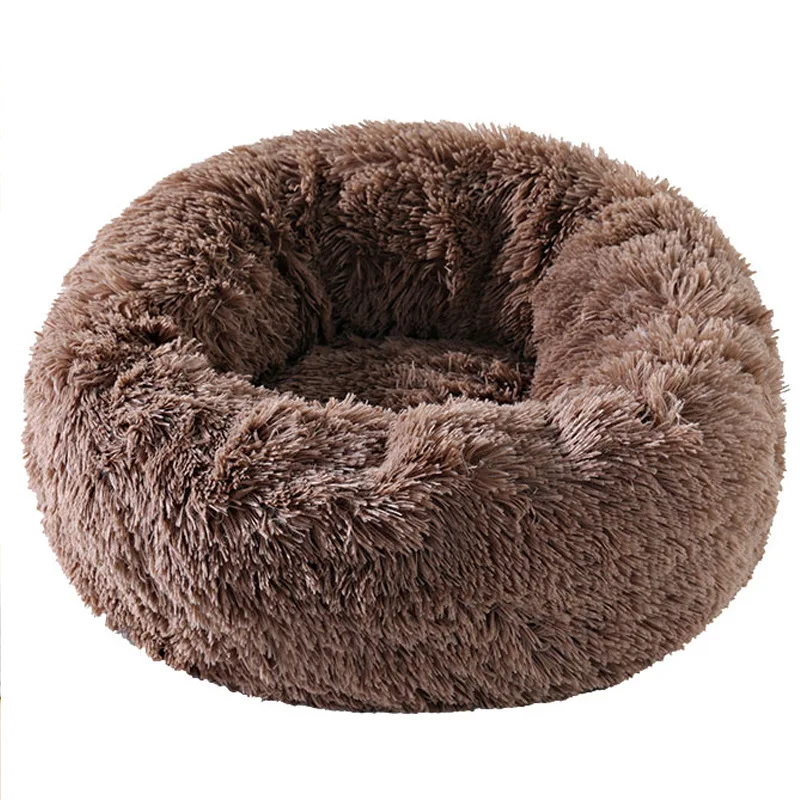 Nid en peluche lavable pour animaux de compagnie, poignées chaudes, accent rond pour chat, lit pour chien, décoration universelle, saisonnier, maison, hiver – Image 5
