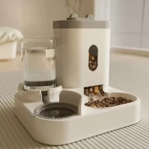 Mangeoire automatique bol de nourriture pour chien et chat avec fontaine d'eau grande capacité distributeur de stockage des aliments pour animaux de compagnie conteneur accessoires pour animaux de compagnie chiot