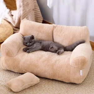 Lit de luxe pour chat, canapé chaud d'hiver, nid pour animaux de compagnie, pour petits et moyens chiens, confortable, en peluche, pour chiot, fournitures pour animaux de compagnie