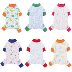 Vêtements pour animaux de compagnie pour petits chiens, combinaisons à la mode pour chiens, pyjama imprimé mignon pour chiot, en coton doux, pour chat, Chihuahua